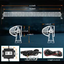 42inch 1600W LED Light Bar RGB Bluetooth Chasing Driving Offroad Truck Combo 40
