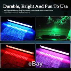 42inch 5D RGB LED Straight Offroad Light Bar Bluetooth Multi Color Changing 40in