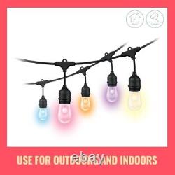 48FT Color Changing Outdoor String Lights Water & Weatherproof Adapter Includ