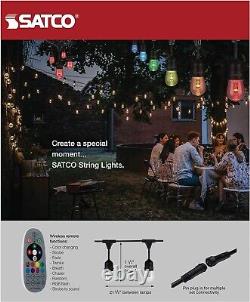 48ft Remote Controlled LED String Lights Color Changing, Indoor/Outdoor Use