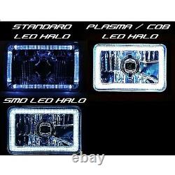 4X6 BLUETOOTH Color Change RGB SMD Halo Angel Eye Headlight LED Light Bulb Pair