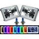 4X6 RF Color Change RGB SMD LED Shift Halo Angel Eye Headlight Light Bulbs Pair