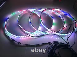 4pcs 15.5 RGB Shifting Change Color LED Truck Wheel Rings Rim Lights Bluetooth