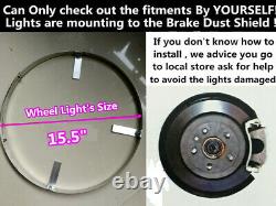 4pcs 15.5 RGB Shifting Change Color LED Truck Wheel Rings Rim Lights Bluetooth