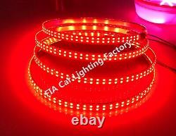 4x15.5 IP68 RGB Color Changing Double Row LED Bluetooth Ctrl Wheel Rings Lights
