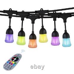 5 Pack 33ft LED Smart Wifi LED Outdoor Strings Light Dimmable AC RGB LOT (5)