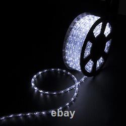 50' 100' 150' LED Rope Lights Christmas Lights Outdoor Cool White Waterproof