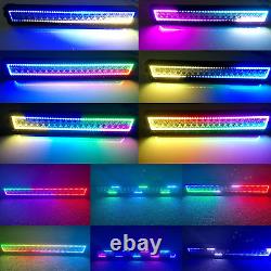 50+4'' IN Led Light Bar Offroad RGB Multi-Color Change Music Strobe APP Control