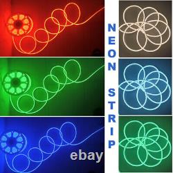 5050 RGB LED Strip 110V Waterproof IP67 Outdoor Flexible Ribbon Light Remote