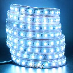 5050 RGB LED Strip Lights Warterproof 60Leds/m 24key IR Controller+110V US Plug
