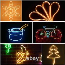50FT 2-Sided LED NEON Light DIY Adjustable Mode Remote Home Party Decor 2 Pack