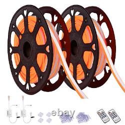 50FT 2-Sided LED NEON Light DIY Adjustable Mode Remote Home Party Decor 2 Pack