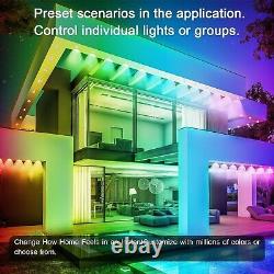 50FT Permanent Outdoor Lights, RGB Eaves Lights with App Control Remote, DIY Sc