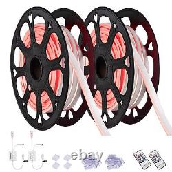 50Ft Neon LED Light Strip Rope Tube Wire Flexible Party Decor 2 Pack