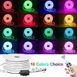 50ft LED RGB Neon Rope Light Waterproof Lighting For Outdoor Decoration Lights