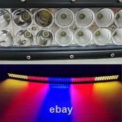 52 in 600W Curved Offroad LED Ligth Bar White/Amber Red Blue/Strobeflash Warning