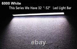 52 in 600W Curved Offroad LED Ligth Bar White/Amber Red Blue/Strobeflash Warning