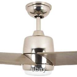 54 In Color Changing Integrated LED Polished Nickel Ceiling Fan Light Kit Remote