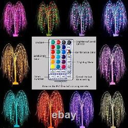 5FT 240 LED Lighted Willow Tree Color Changing, Outdoor Weeping Willow Trees