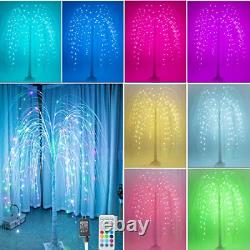 5Ft Colorful LED Willow Tree Lights, Color Changing Lighted Artificial Weeping
