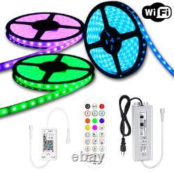 5M 10M 15M 20M 25M 30M 35M 40M RF Remote WiFi Music Sync RGB LED Strip Light 12V