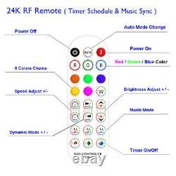 5M 10M 15M 20M 25M 30M 35M 40M RF Remote WiFi Music Sync RGB LED Strip Light 12V