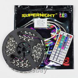 5PCS 16.4ft RGB 5050 LED Strip Light+44Key Controller + Power Supply Full Kit