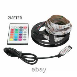 5V USB LED Strip Lights 5050 RGB Bluetooth Color Change Remote for Rooms Bar 100