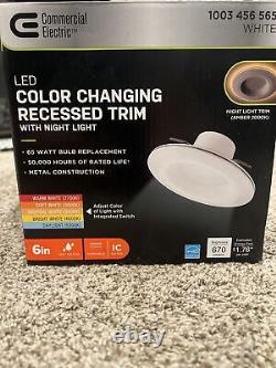 6 LED Color Changing Recessed Trim With Nightlight 5-Pack