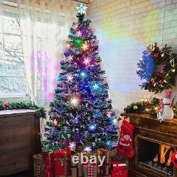 6 ft LED RGB Lights Christmas Tree Premium Color-Changing with Top Star