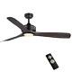 60 LED Indoor/Outdoor Black Ceiling Fan with Remote Control Color Changing Light