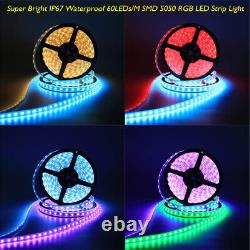 60M 50M 40M 30M 20M 10M 60LED/M Waterproof WiFi Music RGB LED Strip Light 12V