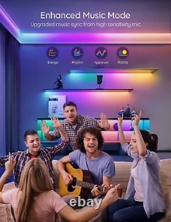 65.6Ft RGBIC LED Strip Lights for Bedroom, Smart Alexa Compatible, DIY Multiple