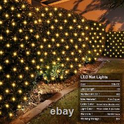 660 LED Net Lights 2 Color Changing 20Ft X 13Ft Green Wire Large Mesh Lights Out