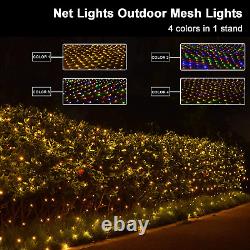 660 LED Net Lights 2 Color Changing 20Ft X 13Ft Green Wire Large Mesh Lights Out