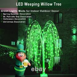 6Ft LED Lighted Tree Weeping Willow Tree Outdoor, Color Changing Light up Willow