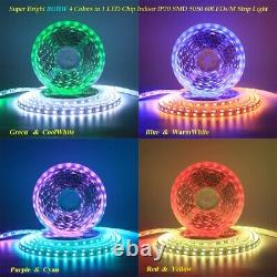 6M 12M 15M 18M 20M 30M RGBW 4 in 1 Blub WiFi Music Waterproof LED Tape Light 24V