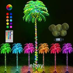 7FT LED Palm Tree Color Changing Lights, Remote Blue Green, Indoor/Outdoor Decor