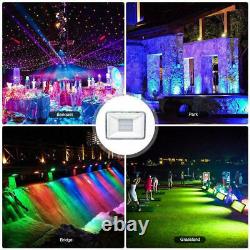 8X 100W RGB Flood Light Outdoor Garden Color Changing LED Security Lamp WithRemote