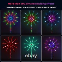 8x Firework LED Strip Light Dream Color RGB Smart Music Sync APP &Remote Control