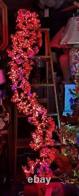 90 COLOR CHANGING LED Fiber Optic CHRISTMAS Garland NEW 7.5' FaBuLouS NEW MinT