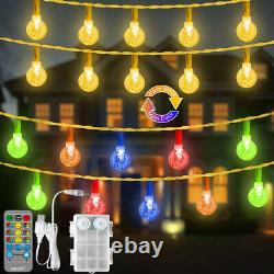 9M/15M LED Crystal Ball Bulb String Lights Color Changeable Xmas Festival Party