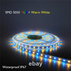 A Single Run of 20125FT RGBW WiFi Music Sync LED Strip Light Waterproof 12V PSU