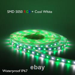 A Single Run of 20125FT RGBW WiFi Music Sync LED Strip Light Waterproof 12V PSU