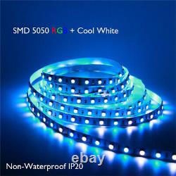 A Single Run of 20125FT RGBW WiFi Music Sync LED Strip Light Waterproof 12V PSU