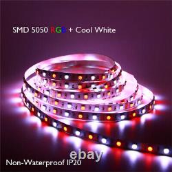 A Single Run of 20125FT RGBW WiFi Music Sync LED Strip Light Waterproof 12V PSU