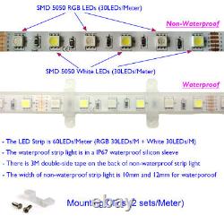 A Single Run of 20125FT RGBW WiFi Music Sync LED Strip Light Waterproof 12V PSU