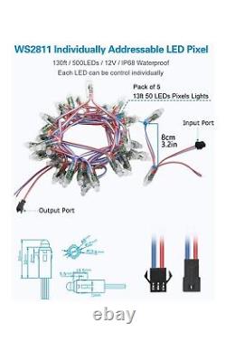 ALITOVE 500pcs WS2811 Individually Addressable RGB LED Pixels Light 12mm Round