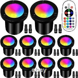 AOAXL10W RGBW Low Voltage Landscape Lights, 12-24V Color Changing Black