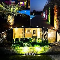 AOAXL10W RGBW Low Voltage Landscape Lights, 12-24V Color Changing Black